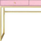 42" Pink Mirrored Two Drawer Dresser - Homeroots - Flyclothing LLC