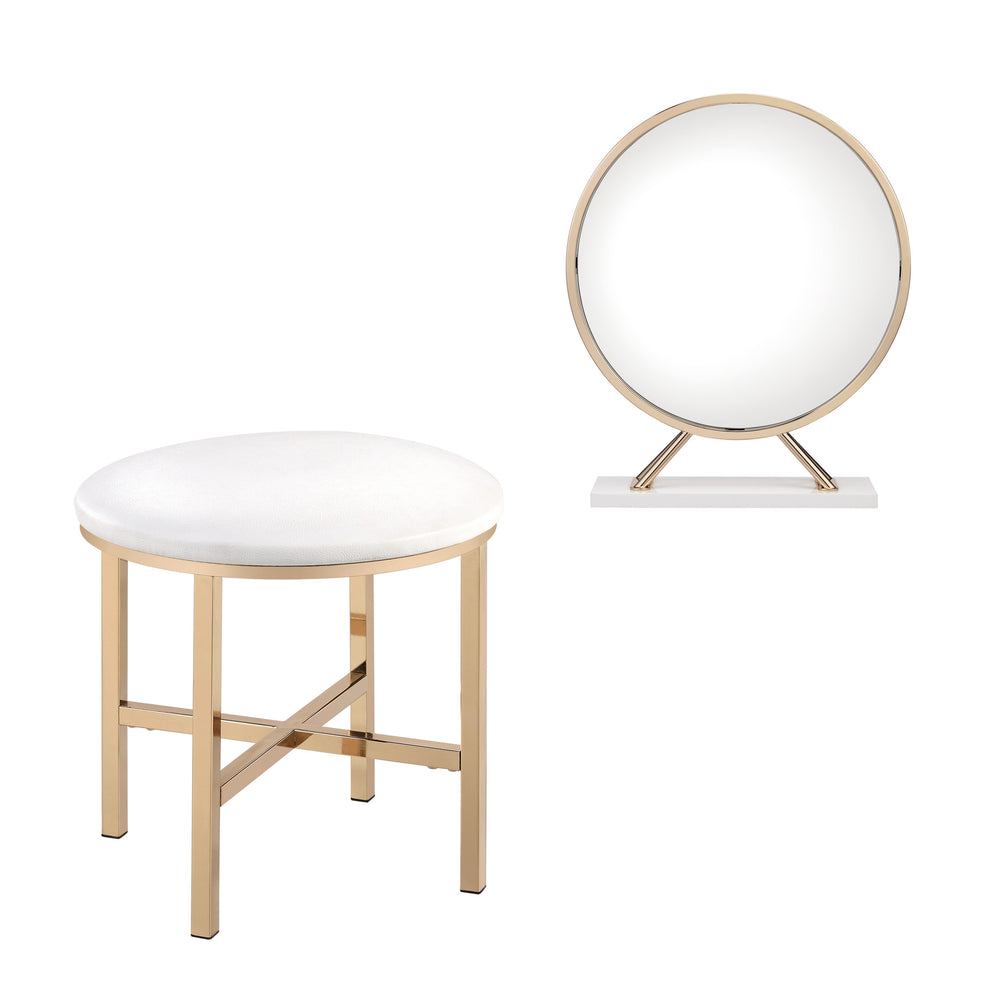 16" Round Makeup Shaving Tabletop Mirror - Homeroots - Flyclothing LLC