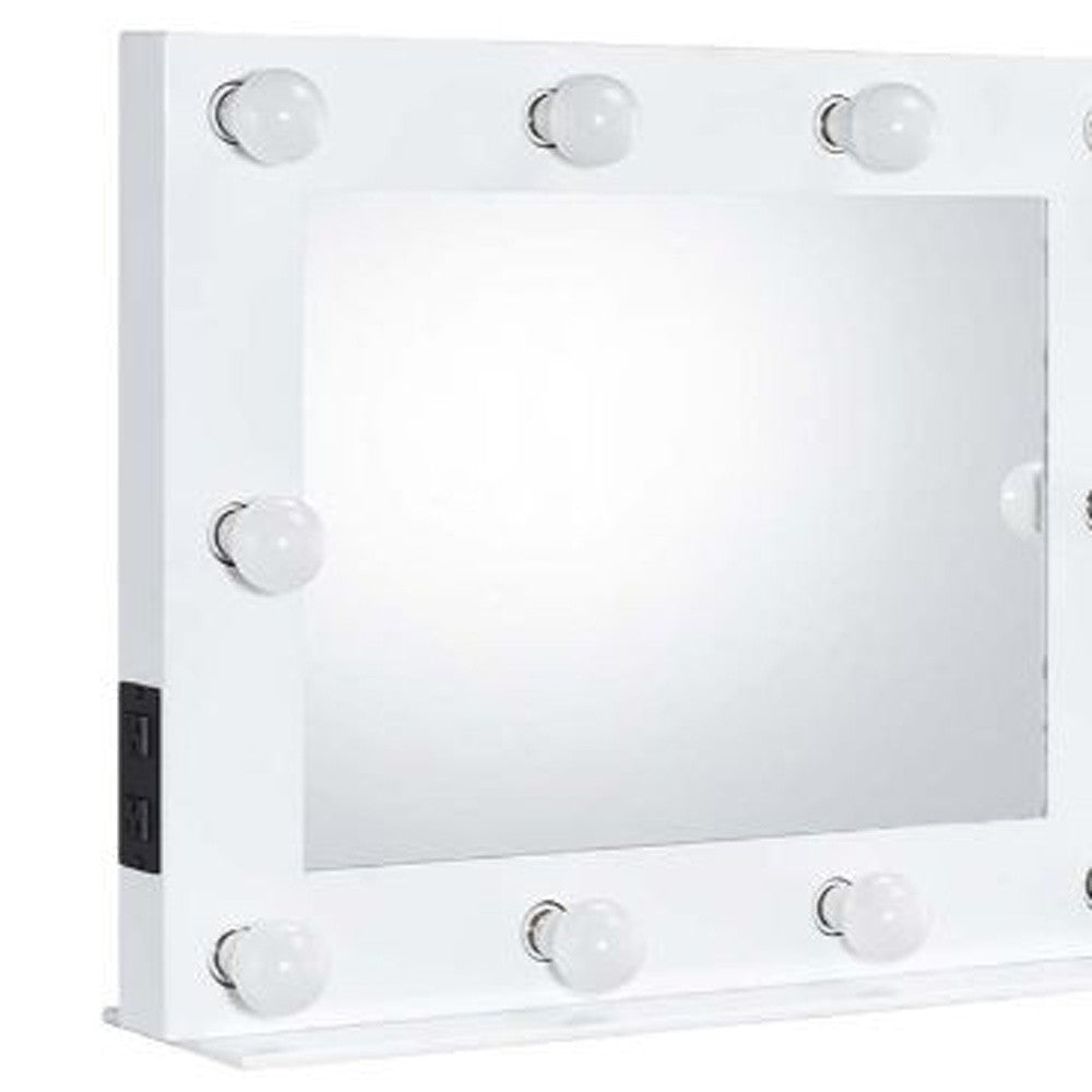 26" White Finish Accent Mirror - Homeroots - Flyclothing LLC