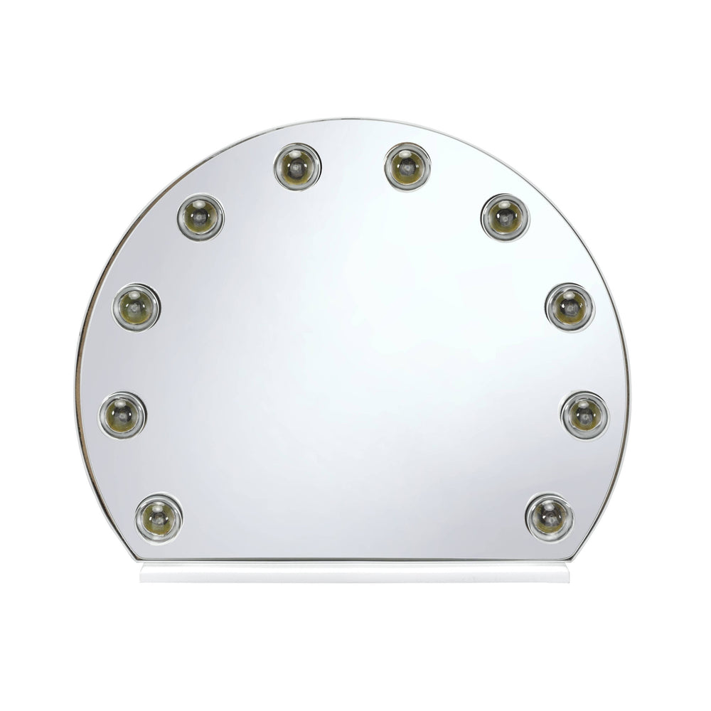 15" White Finish Round Accent Mirror - Homeroots - Flyclothing LLC