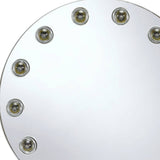 15" White Finish Round Accent Mirror - Homeroots - Flyclothing LLC