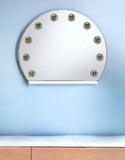 15" White Finish Round Accent Mirror - Homeroots - Flyclothing LLC