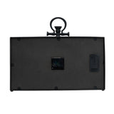 13" Black and Gold Metal and Glass Analog Vintage Style Crackle Wall Clock - Homeroots - Flyclothing LLC