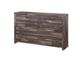 60" Dark Brown Solid and Manufactured Wood Six Drawer Double Dresser - Homeroots - Flyclothing LLC