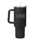 LMU 40oz Black Tonal Powder Coat Tumbler - Logo Brands - Flyclothing LLC