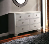 57" Platinum Solid and Manufactured Wood Seven Drawer Triple Dresser - Homeroots - Flyclothing LLC