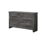 57" Gray Solid and Manufactured Wood Six Drawer Double Dresser - Homeroots - Flyclothing LLC