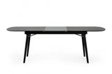 71" Black Rectangular Manufactured Wood Butterfly Leaf Dining Table - Homeroots - Flyclothing LLC