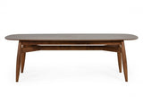 95" Brown Solid Wood Dining Table