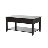 40" Black Wood Lift Top Coffee Table