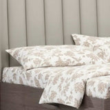 King Grey Upholstered Faux Leather and Ivory Gloss Bed Frame - Homeroots - Flyclothing LLC