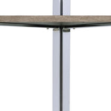 72" Brown and Silver Metal Four Tier Etagere Bookcase - Homeroots - Flyclothing LLC