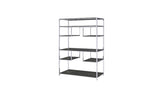 72" Gray and Silver Metal Seven Tier Geometric Bookcase - Homeroots - Flyclothing LLC