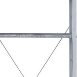 54" Gray and Silver Metal Four Tier Etagere Bookcase - Homeroots - Flyclothing LLC
