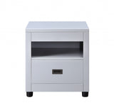 24" Dove Gray Square End Table With Drawer And Shelf - Homeroots - Flyclothing LLC