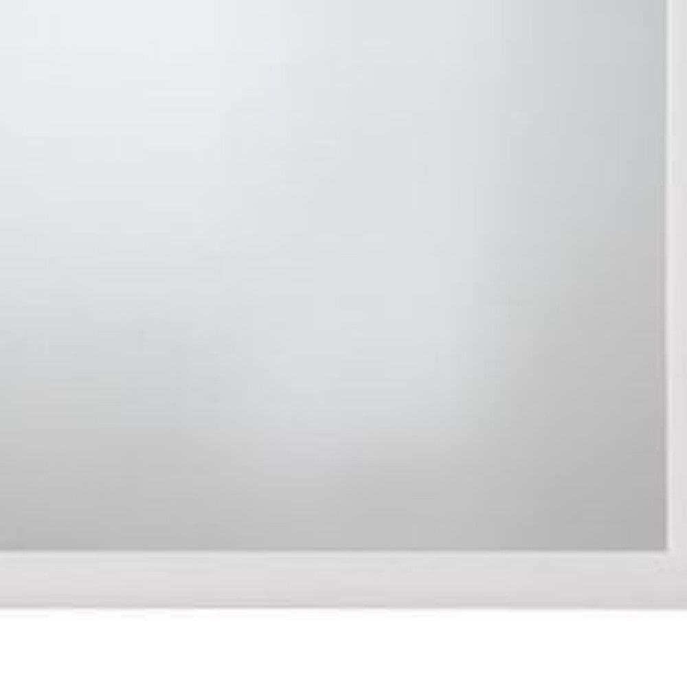 35" White Rectangle Dresser Mirror Mounts To Dresser With Frame - Homeroots - Flyclothing LLC