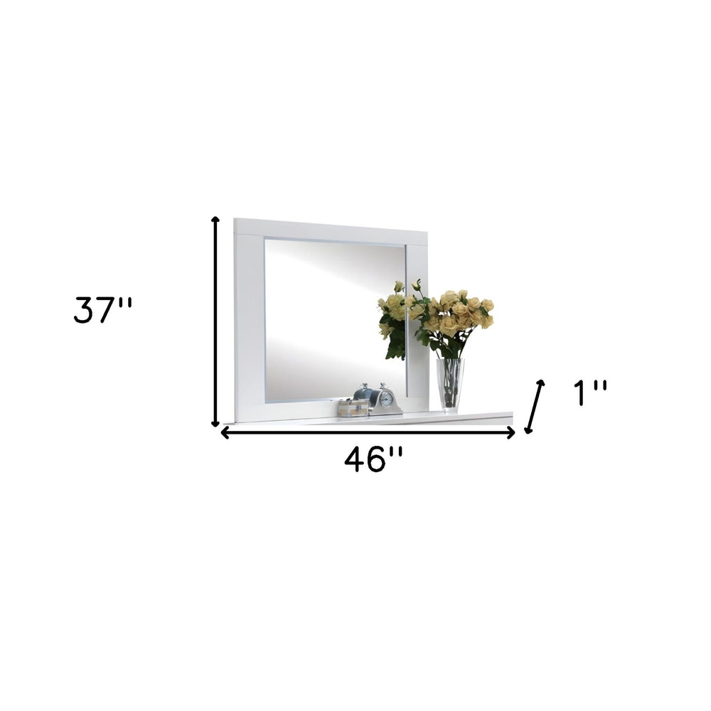 37" White & Chrome Leg Dresser Mirror - Homeroots - Flyclothing LLC