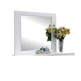 37" White & Chrome Leg Dresser Mirror - Homeroots - Flyclothing LLC
