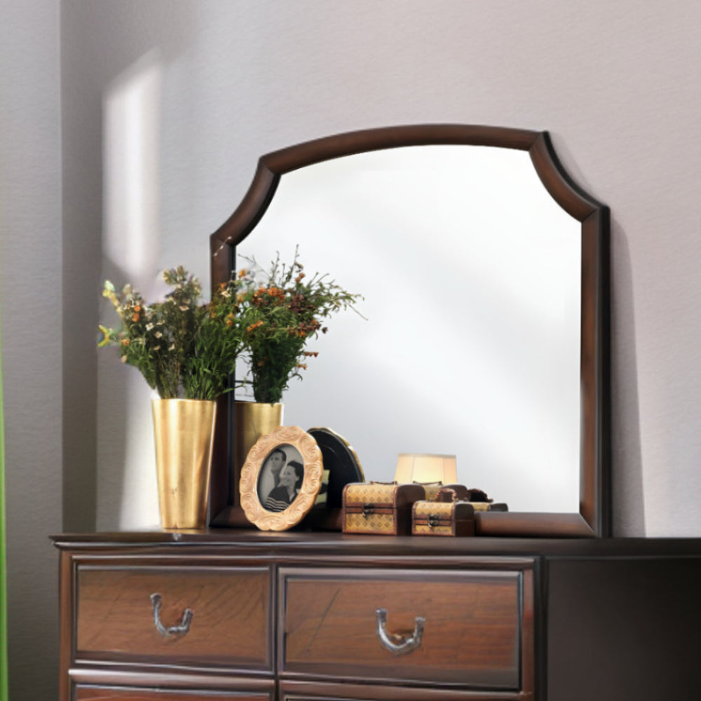 37" Espresso Irregular Dresser Mirror - Homeroots - Flyclothing LLC