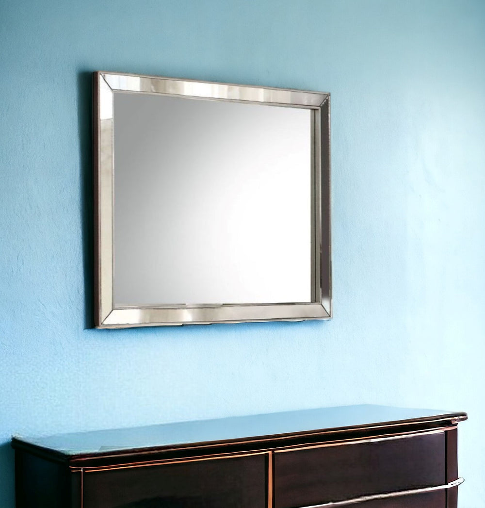 32" Platinum Framed Dresser Mirror - Homeroots - Flyclothing LLC