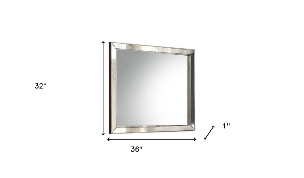 32" Platinum Framed Dresser Mirror - Homeroots - Flyclothing LLC