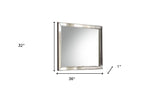 32" Platinum Framed Dresser Mirror - Homeroots - Flyclothing LLC