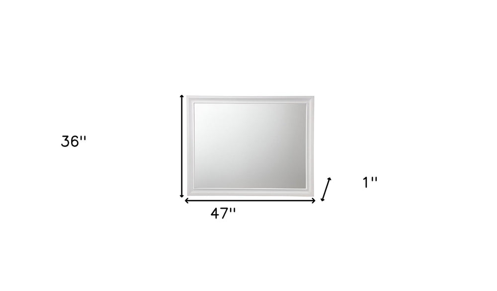 36" White Dresser Mirror - Homeroots - Flyclothing LLC