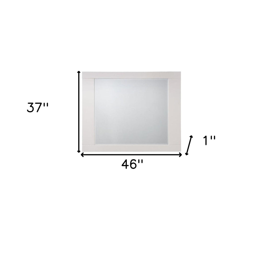 37" White High Gloss Square Dresser Mirror - Homeroots - Flyclothing LLC
