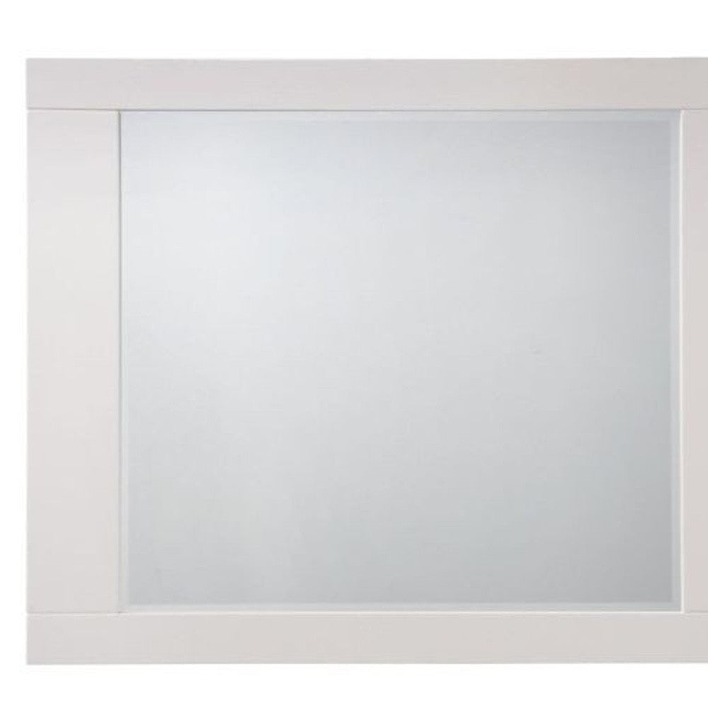 37" White High Gloss Square Dresser Mirror - Homeroots - Flyclothing LLC