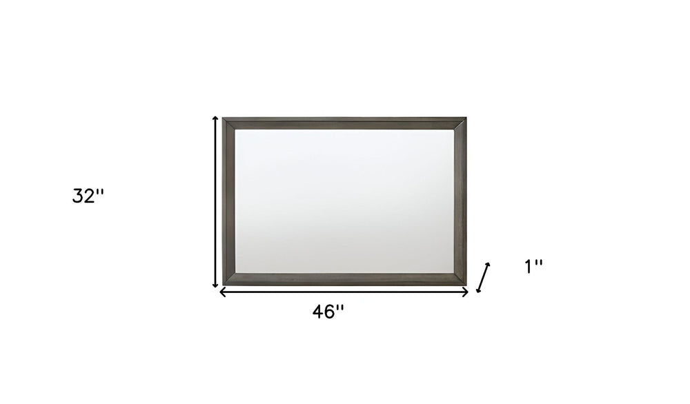 32" Gray Oak Dresser Mirror - Homeroots - Flyclothing LLC