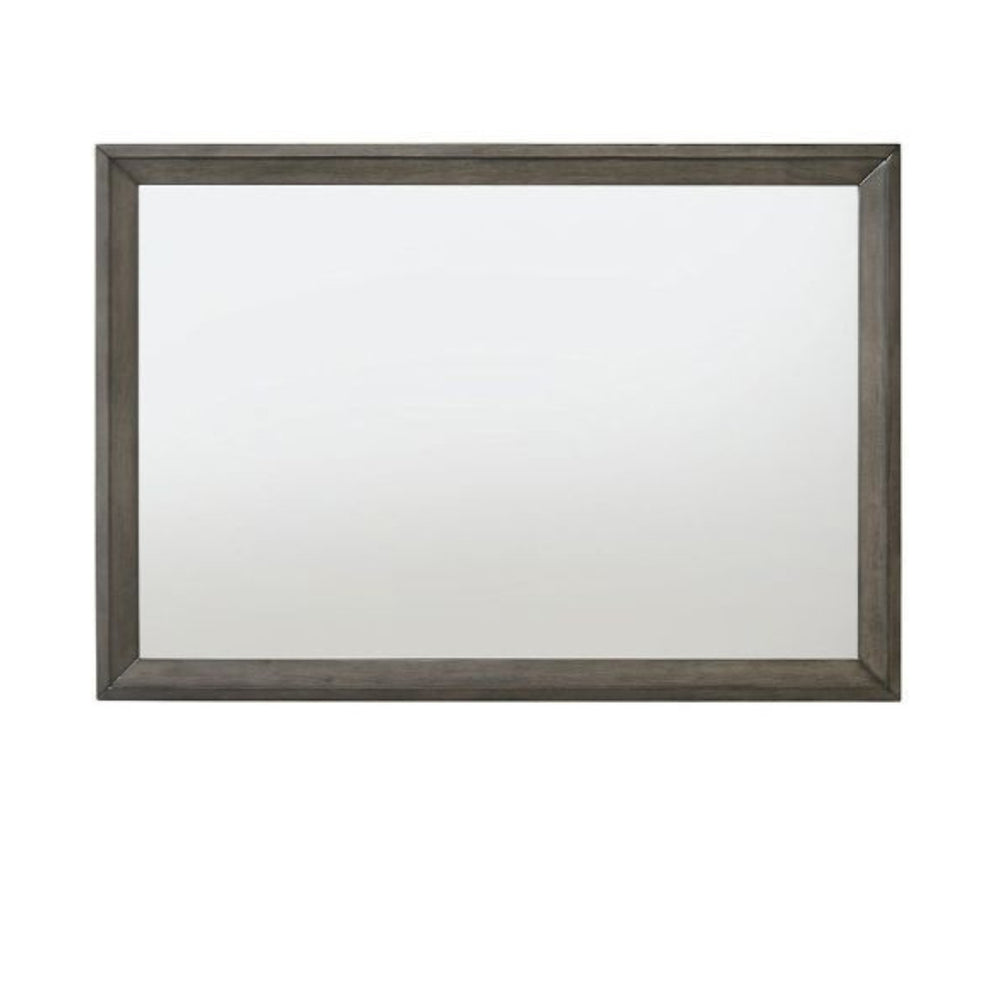 32" Gray Oak Dresser Mirror - Homeroots - Flyclothing LLC