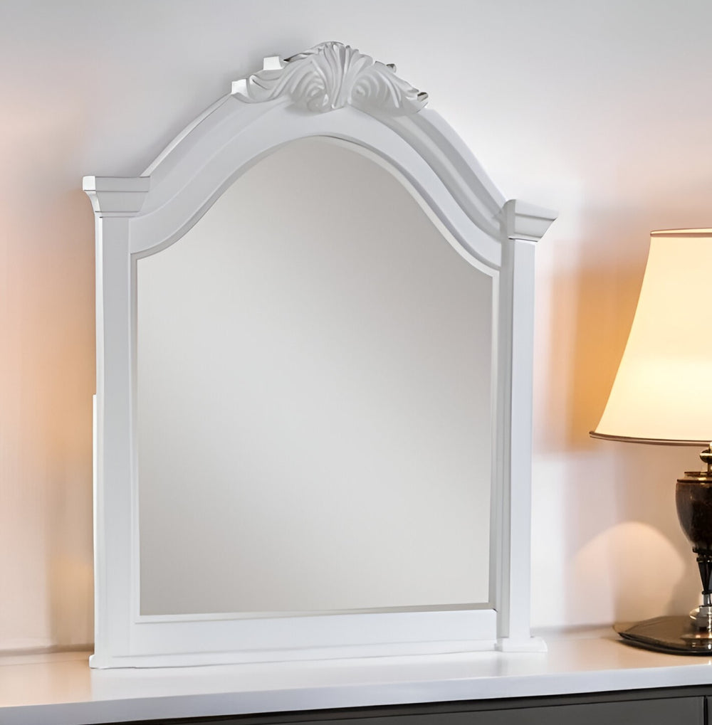 43" White Finish Arch Dresser Mirror - Homeroots - Flyclothing LLC