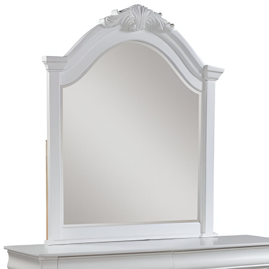 43" White Finish Arch Dresser Mirror - Homeroots - Flyclothing LLC