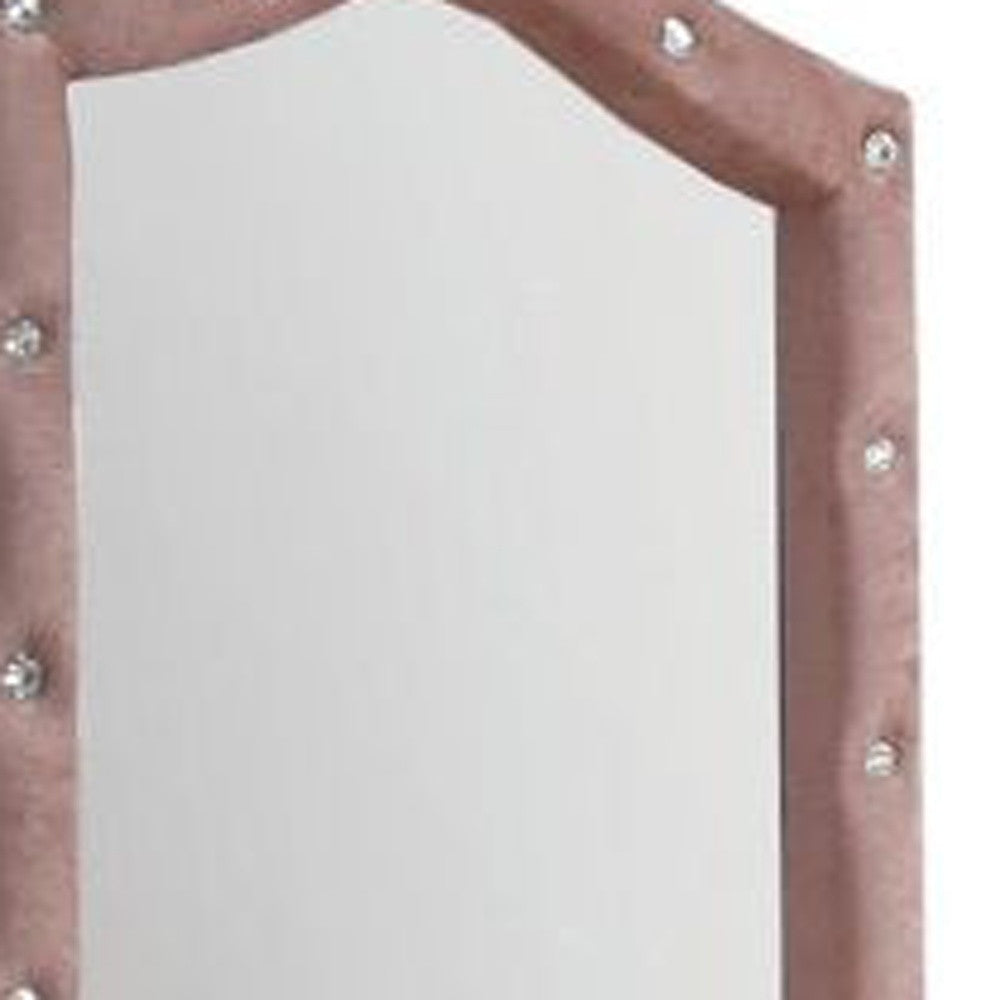 30" Pink Fabric Dresser Mirror - Homeroots - Flyclothing LLC