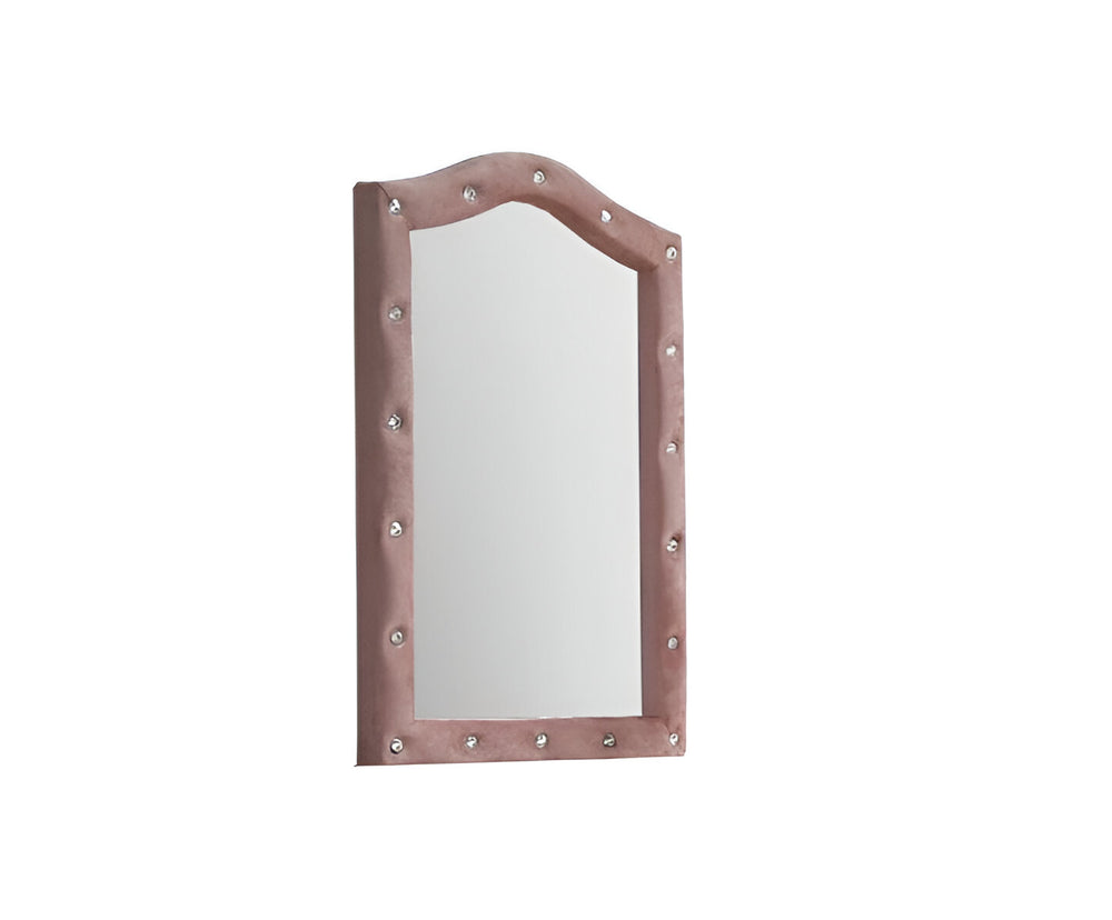 30" Pink Fabric Dresser Mirror - Homeroots - Flyclothing LLC