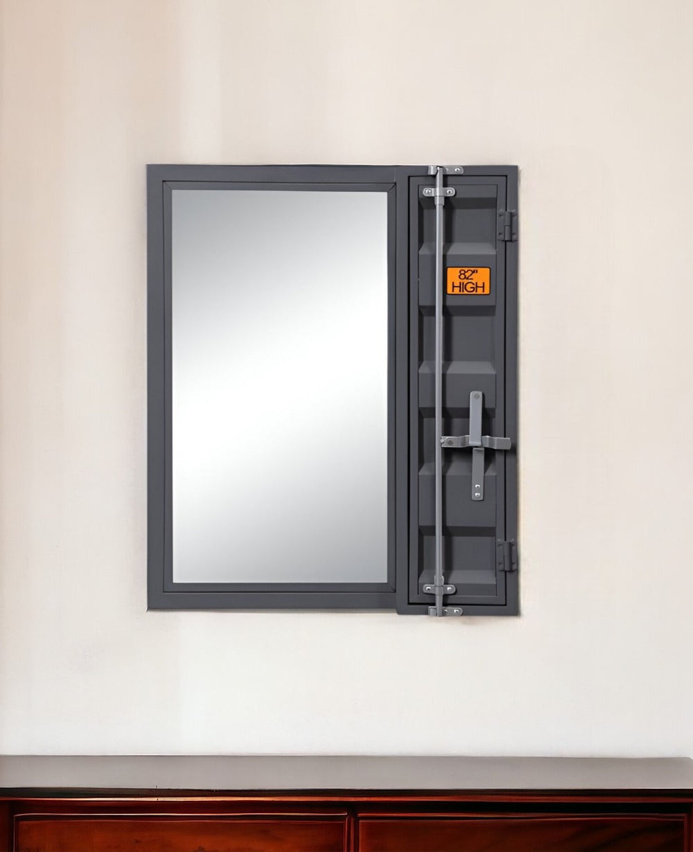 32" Gunmetal Rectangle Mounts To Dresser Dresser Mirror - Homeroots - Flyclothing LLC