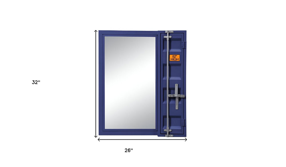 32" Blue Finish Dresser Mirror - Homeroots - Flyclothing LLC