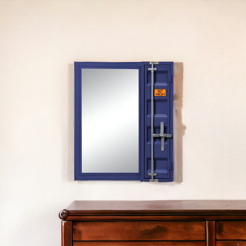 32" Blue Finish Dresser Mirror - Homeroots - Flyclothing LLC