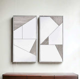 Set of Two Chrome and Natural Framed Accent Mirror - Homeroots - Flyclothing LLC