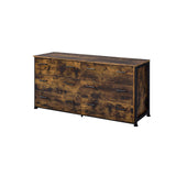 59" Brown and Black Six Drawer Double Dresser - Homeroots - Flyclothing LLC