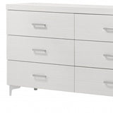 58" White Solid and Manufactured Wood Six Drawer Double Dresser - Homeroots - Flyclothing LLC