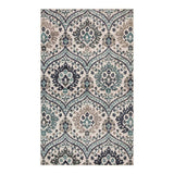 4' X 6' Ivory Blue And Gray Floral Stain Resistant Area Rug - Homeroots - Flyclothing LLC