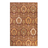 4' X 6' Red Gold And Olive Floral Stain Resistant Area Rug - Homeroots - Flyclothing LLC