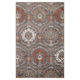 5' X 8' Rust Floral Stain Resistant Area Rug - Homeroots - Flyclothing LLC