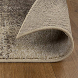 4' X 6' Beige Gray And Black Damask Distressed Stain Resistant Area Rug - Homeroots - Flyclothing LLC