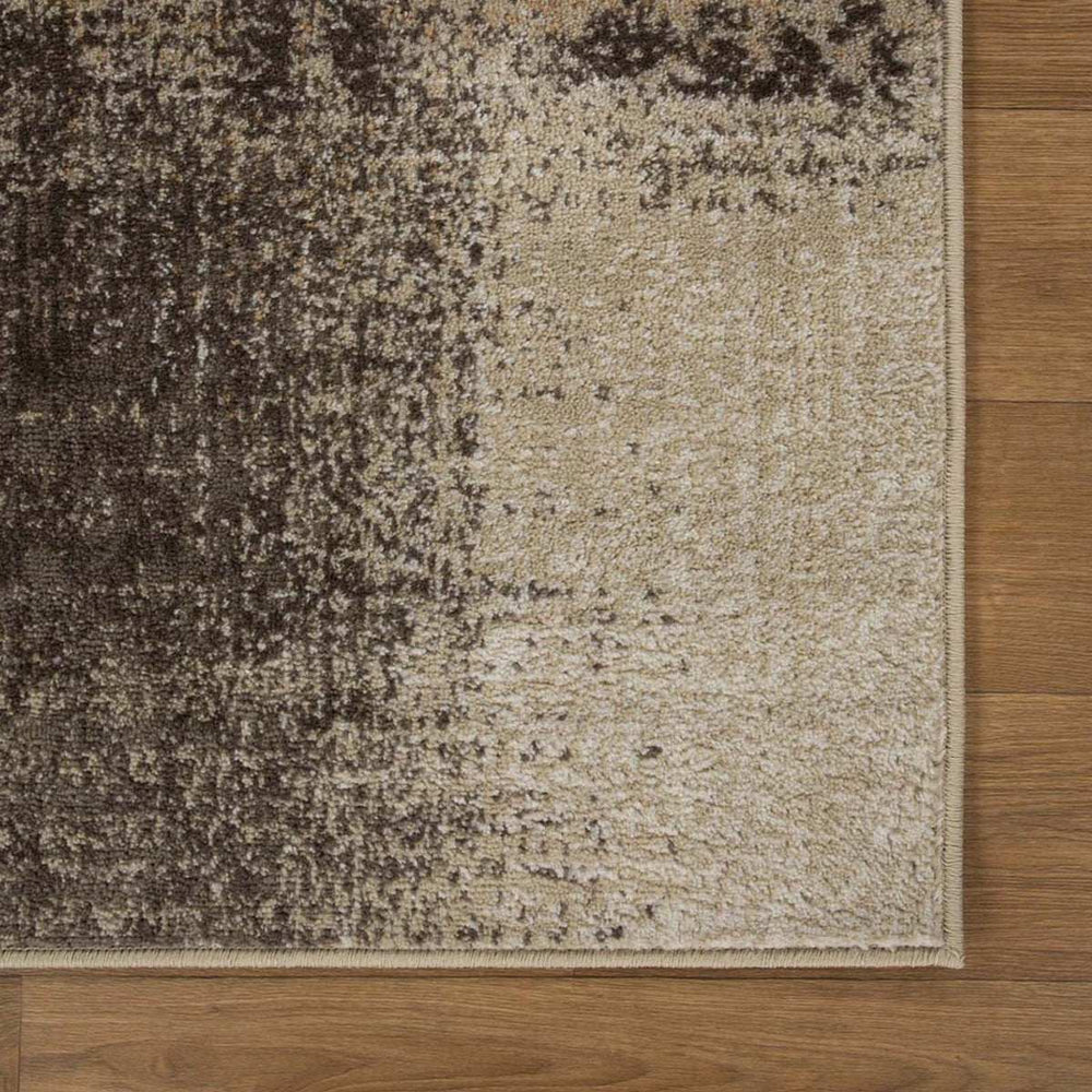 4' X 6' Beige Gray And Black Damask Distressed Stain Resistant Area Rug - Homeroots - Flyclothing LLC