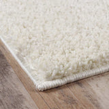4' X 6' Ivory Shag Stain Resistant Area Rug - Homeroots - Flyclothing LLC