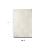 4' X 6' Ivory Shag Stain Resistant Area Rug - Homeroots - Flyclothing LLC
