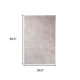 5' X 8' Beige Shag Stain Resistant Area Rug - Homeroots - Flyclothing LLC