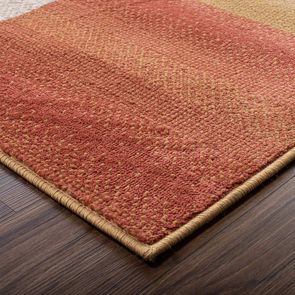 5' X 8' Terra Cotta Patchwork Power Loom Stain Resistant Area Rug - Homeroots - Flyclothing LLC